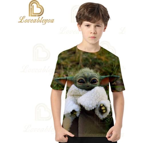 Summer 3D T Shirts Baby Yoda Casual Streetwear Boy Girl Kids Fashion Men Women Children Short Sleeve Printed T-shirt Cool Tops