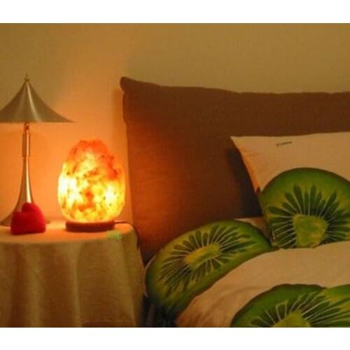 Healthy Life Himalayan Natural Crystal Salt Light Air Purifying Himalayan Salt Lamp With Wood Base Halogen Bulbs About 2kg