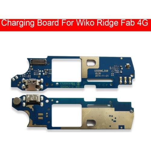 Hot Sale Genuine Sync Date Connector Flex Cable For Wiko Ridge Fab 4G USB Charger Jack Dock Cable + Microphone Model