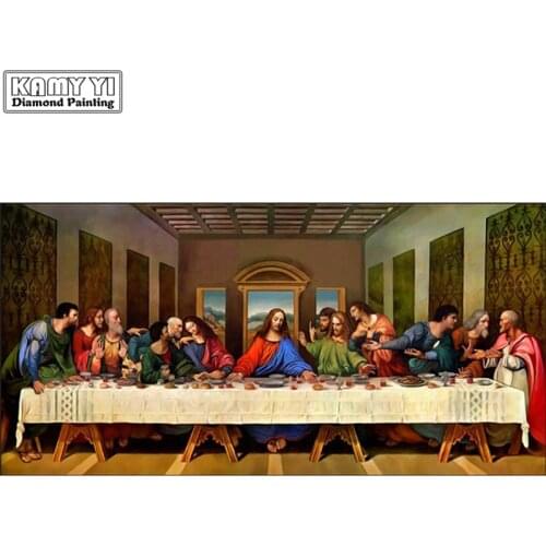 5D Diamond embroidery religion diamond cross stitch round diamond painting diy diamond painting Christianity Last Supper