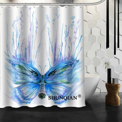 Best Nice Custom Magic Butterflies Shower Curtain Bath Curtain Polyester Fabric Bathroom Curtain MORE SIZE A6.1-50