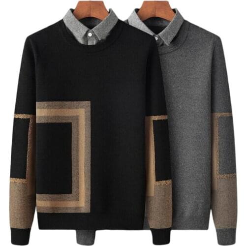 Mens Sweater Plus Size Knitted Pullover Sweaters for Men Cashmere Warm Turtleneck Oversized Young Students Sweaters