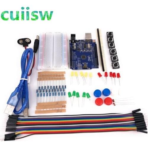 Starter Kit 13 In 1 Kit New Starter Kit Mini Breadboard LED Jumper Wire Button For Arduino Compatile With UNO R3