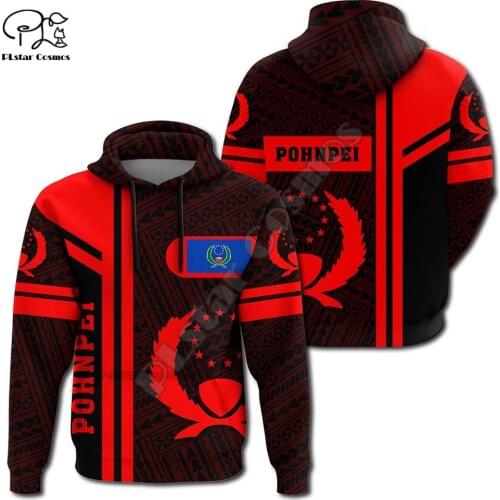 NewFashion Island Country Flag Pohnpei Polynesian Culture Retro Tattoo Tracksuit Men/Women Pullover Harajuku 3DPrint Hoodies A46