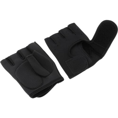 Black Fingerless Gloves Cycling Mitts Men/Women Mountain Bike Mittens Shock-absorbing Anti- Slip Breathable Glove