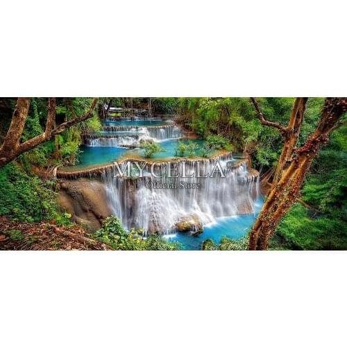 Landscape 5D DIY Diamond Painting Jungle Rivers Waterfalls Crystal Embroidery Cross Stitch Diamond Mosaic Paintings Decor Gift