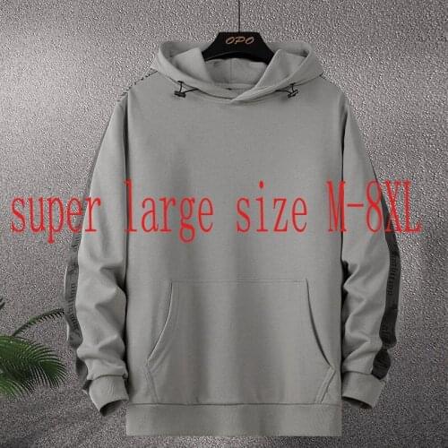 New Arrival Fashion Men Round Neck Pullover Loose Mens Super Large Casual Hooded Plus Size L XL 2XL 3XL 4XL 5XL 6XL 7XL 8XL