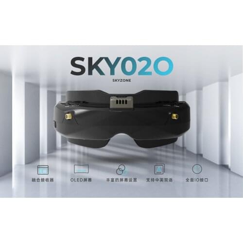 SKYZONE SKY02O 5.8G 48CH Diversity RX OLED 640X400 FPV Goggles FOV29 Built In HeadTracker DVR for FPV Racing Drones