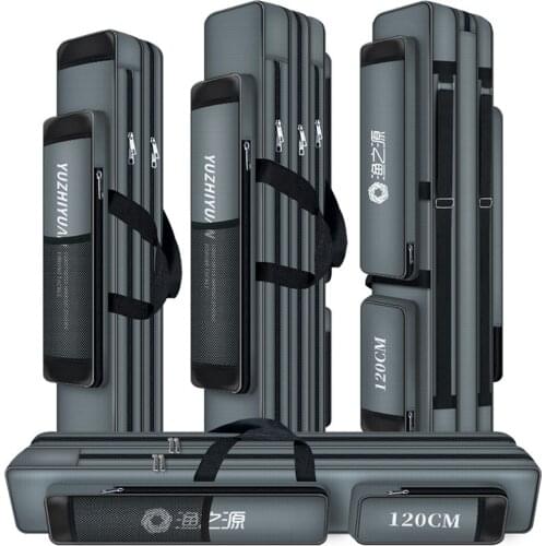 Waterproof Fishing Rod Bag 3/4 Layer Thick Oxford Fishing Box 80-130cm Fishing Pole Tools Storage Case Large Capacity Pesca Bag