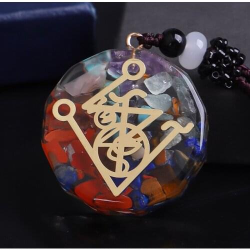High Quality Orgonite Energy Healing Pendants Necklaces Yoga Meditation Healing Power Spirit Crystal Pendulum Free Shipping