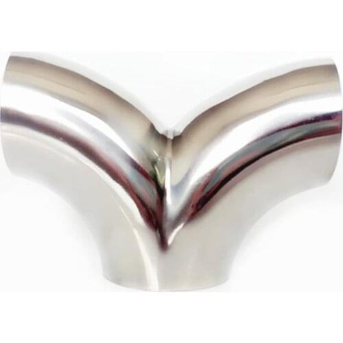 38mm 1.5" Pipe OD Butt Welding Y-Shaped Elbow 3 Way SUS 304 Stainless Sanitary Fitting Spliter Homebrew Beer Wine