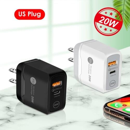 USB Charger Fast Charging 20W Fast Charging for IPhone 12 Pro Max Xiaomi Type C Charger Adapter for Samsung