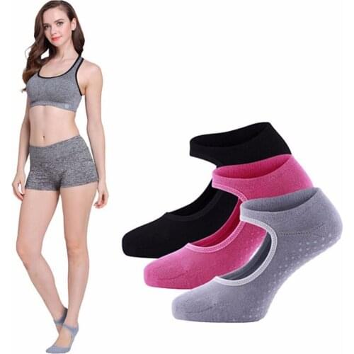 Yoga Socks Women Terry Backless 2 Pairs Lot Cotton Non Slip Pilates Socks Wholesale Febelle Brand Invisible Socks #251529