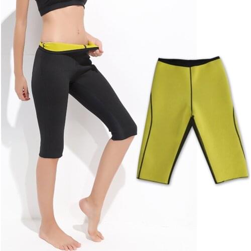Women Neoprene Sauna Pants Slimming Copmpression Capri Workout Leggings Body Shaper Slim Capris