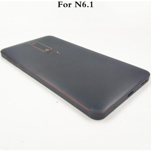 100% Original Metal Battery Cover For Nokia 6.1 2018 TA-1043 Housing Rear Back Battery Door Cover +Camera Lens and side key