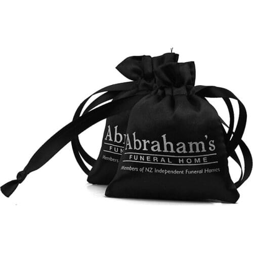 100pcs high quality small Satin drawstring pouches Satin jewelry gift bags custom wig hair storage and packaging bag