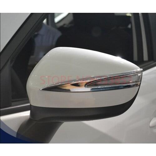 2pcs ABS Chrome Rearview Mirror Strip Trim For Mazdas CX-5 CX5 2015