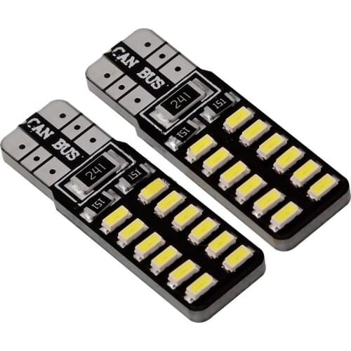 2pcs t10 3014 24smd canbus led t10 Small lights T10 reading light License Plate Light Semaphore The width light