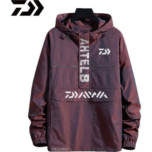 2021 Daiwa Clothing In Fishing Clothing Quick Dry Hooded Fishing Shirt Long Sleeve In Hiking Shirt Breathable fishing Jacket Men