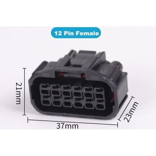5/10/20/50/100pcs 12 Pin/Way Female Waterproof Connector LED Headlight Speaker Plug For Honda Civic Odyssey XRV VEZEL 6189-7410