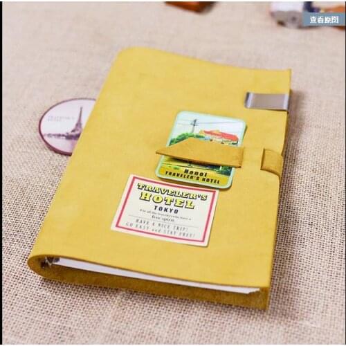 A5 A6 Genuine leather notebook vintage and Travel NB handmade Spiral and School notebook free imprint your star picture