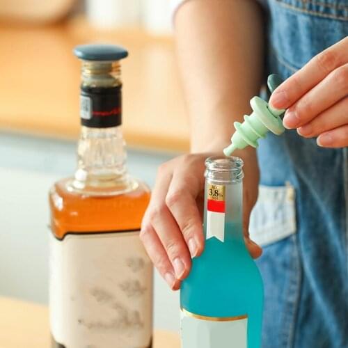 Silicone Wine Stopper Glass Bottle Stopper Household Bar Preservation Tool Suitable for a variety of bottle mouths (для кухни