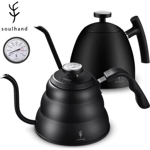 Coffee Kettle 1.5L 1.2L 1.0L Pour Over Coffee Tea Pot Kettle Drip Kettle Gooseneck Stainless with Thermometer Insulated Handle