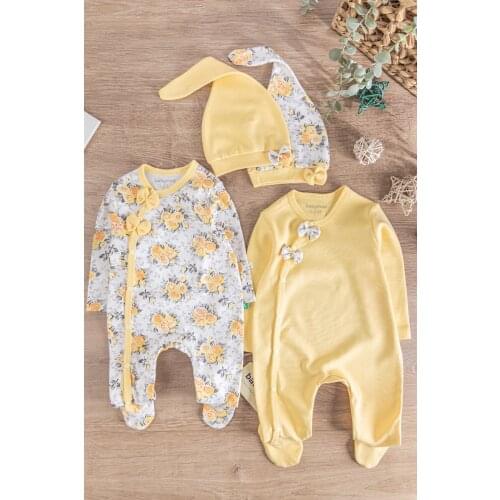 Floral Baby Girl Double Jumpsuit Suit