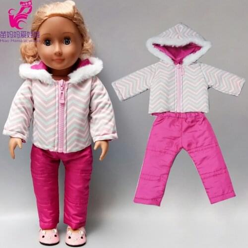 Baby Doll Clothes Ski Jacket Pants Set 18 Inch American Doll Clothes Winter Coat