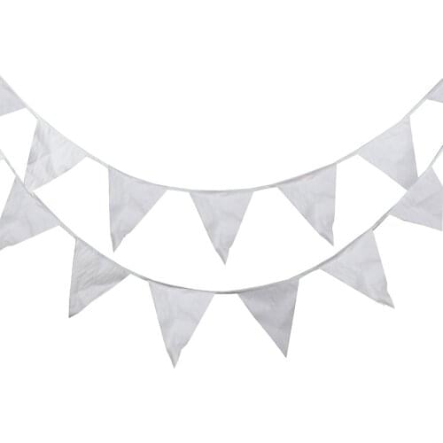 80M 200 Flags Silk Bunting Festive&Party Decoration Garden Wedding Supplies,Romantic White Christmas Party flags And Banners