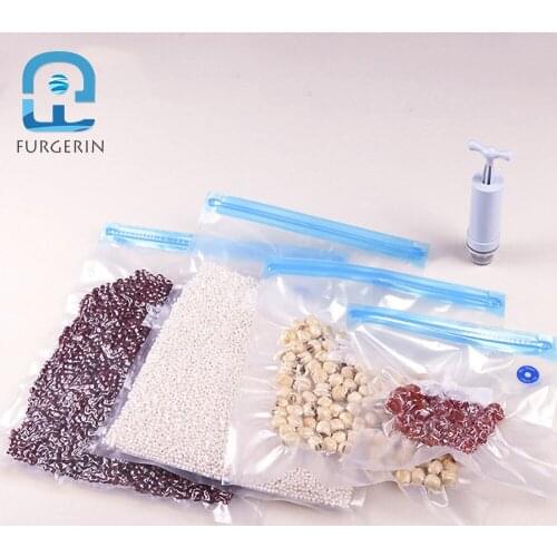 FURGERIN Reusable Bags Vegetables Zip Lock Vacuum Storage Bag eco bag for fruit vegetable reusable produce bags Fridge Organizer