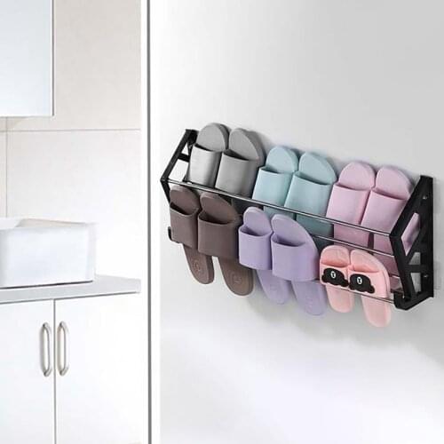 Hot 1Pack Over The Door Shoe Rack Wall Hanging Rack Organizer Adhesive Shoe Organizer Wall Mounted With S-Shape