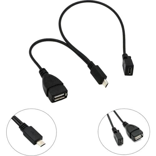 3-in-1 Micro USB HUB 0.3m male to female minimum USB 2.0 charging host 0.2m OTG adapter cable
