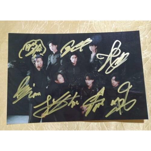 MAP OF THE SOUL V SUGA JIN JIMIN Jung Kook RM J-HOPE Autographed Photo 4*6 K-POP GIFTS COLLECTION 082021