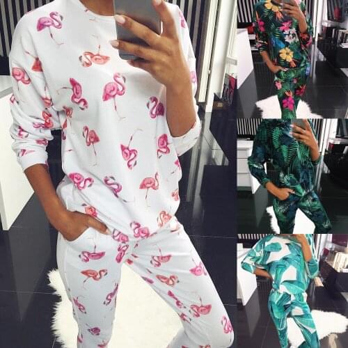 2PCs Spring Lounge Wear Set Women Loungewear Pajama Set Female Long Sleeve Tops Nightwear Ladies Sleepwear Homewear Sleep Wear