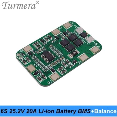 Turmera 6S 25.2V 20A BMS Lithium Battery Board with Balancing for 24V Massage Gun Muscle and 25V Screwdriver Battery Pack Use A0