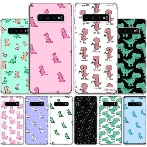 Cute Dinosaur Baby Fashion Cover Phone Case For Samsung Galaxy S10 S20 FE Ultra Note 10 9 8 S9 S8 Plus Pro Lite S7 S6 J4 J6 + Co