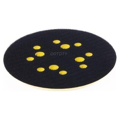 OOTDTY 5 Inches 125 MM 8-Hole Back-up Sanding Pad 4 Nails Hook and Loop Sander Backing Pad for Electric Grinder Power Tools