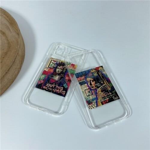 Clear Painting Mona Lisa Soft Case For Iphone 11 12 Pro Max Mini 7 8 6 6s Plus Xr X Xs Se Silicone Phone Cover Fundas Capa