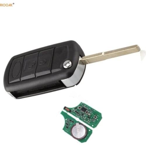 RIOOAK New Auto key smart Remote key 3 button 433MHZ ID46 pcf 7936 chip for land rover discovery 3 key