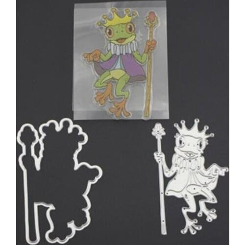 SCD476 Frog Metal Cutting Dies For Scrapbooking Stencils DIY Album Cards Decoration Embossing Folder Die Cuts Clear Stamps Tool