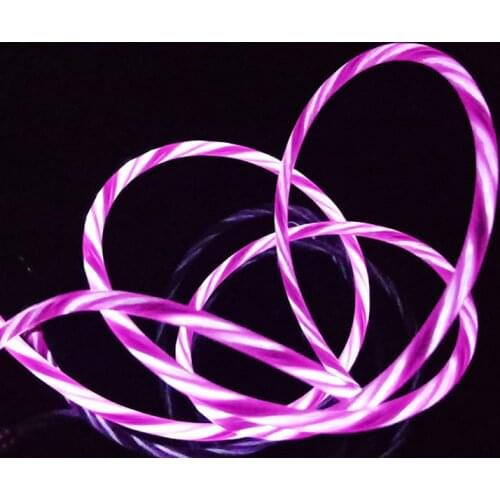 Hoest LED Glow Flowing Fast Charger Cable for Xiaomi Redmi Note 8 7 Pro Luminous Charging USB Cable For Huawei P20 Lite P30 Wir