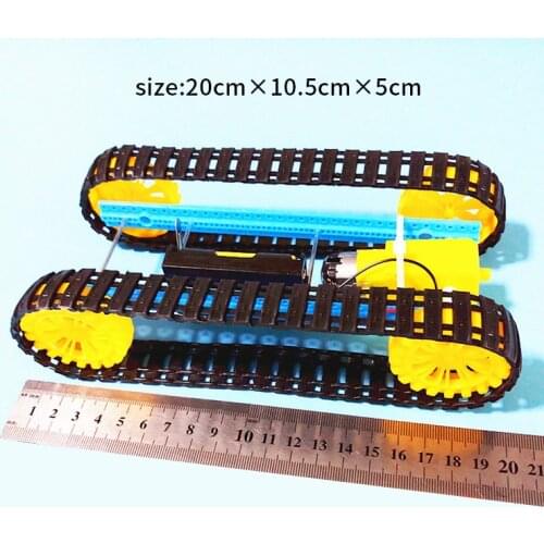 Smart Tank Chassis Handmade Educational Electric Robot Robotic Car Crawler Caterpillar Vehicle DIY Assembled for Child Toy