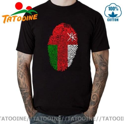 Tatooine Vintage Oman Fingerprint T shirt Funny Oman Flag Thumbprint T-shirt Retro Arabic Pride Tee shirt 2020 Newest Design Tee