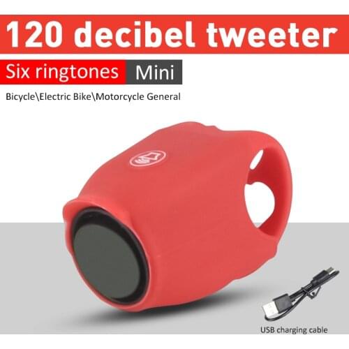 120db Waterproof Cycling Bike Bells NEW Chargeable Bicycle Bell Electric Horn Mini Portable Cycling Handlebar Bell