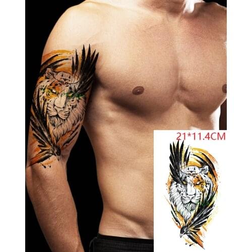 Waterproof Temporary Tattoo Stickers Bird Feather Leopard Animal Totem Fake Tatto Flash Tatoo Body Art for Women Men