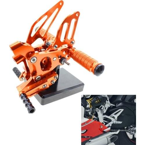 CNC Piede Del Motociclo Pioli Resto Pedali Pedane Posteriore For Ducati 1199 Panigale 1199 s Panigale 2012 2013 2014