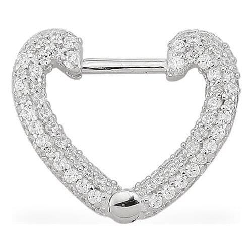 SLJELY High Quality Luxury Brand Real 925 Sterling Silver Single Small White Love Heart Earring 1pc for Women Fashion Jewelry