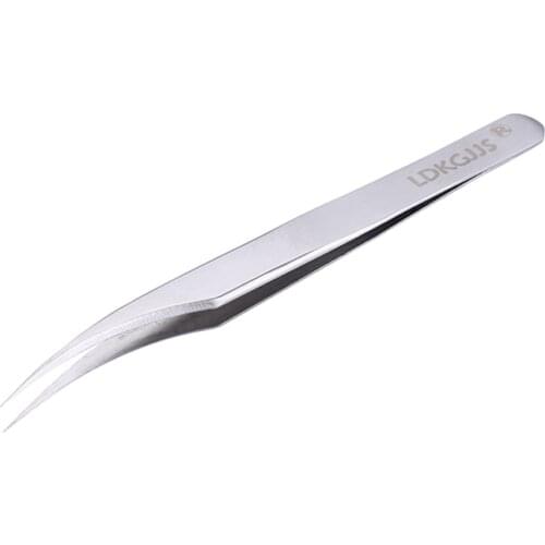 2pcs/lot Electronics Industrial Tweezers Anti-static Curved Precision Stainless Forceps Phone Repair Hand Tools Sets