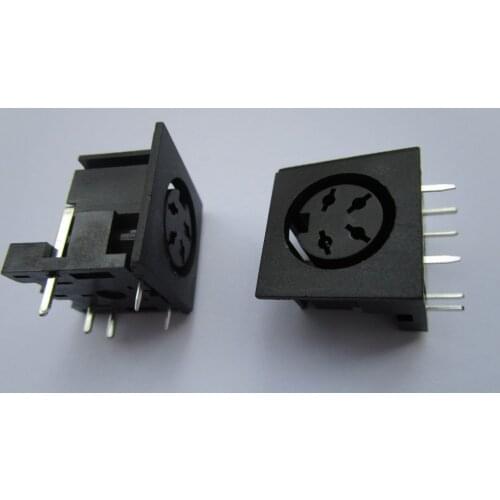 30 pcs Circular DIN Jack Female S Terminal 4 pin PCB Mount Connector